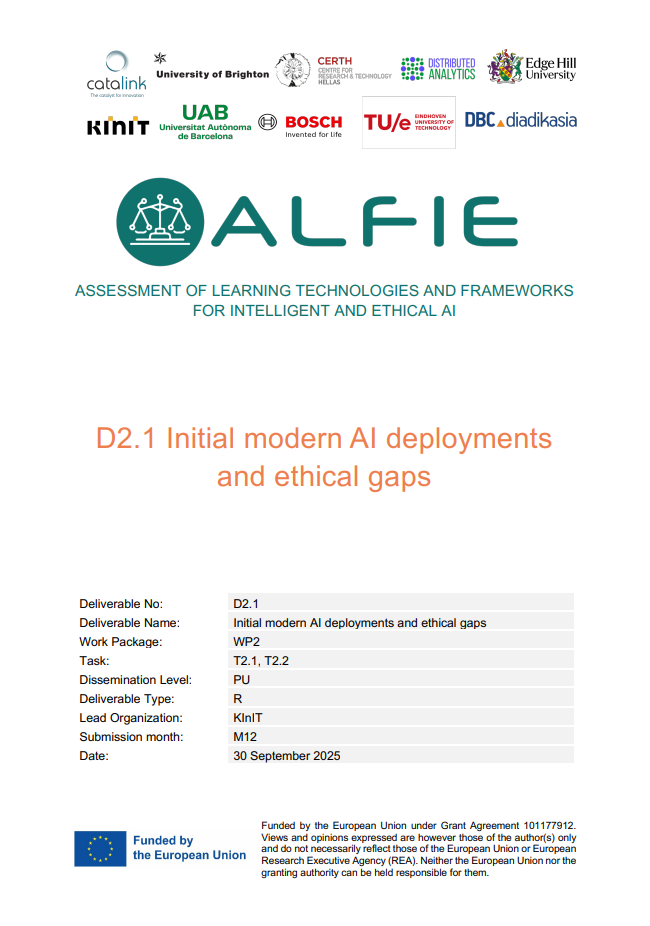 D2.1 Initial modern AI deployments and ethical gaps