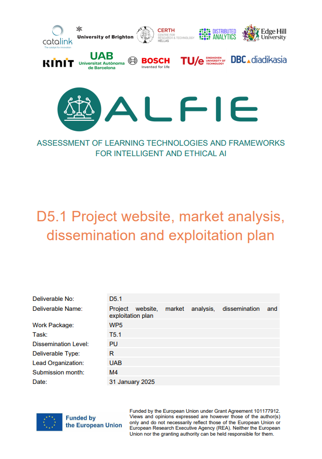 D5.1 Project website, market analysis, dissemination and exploitation plan