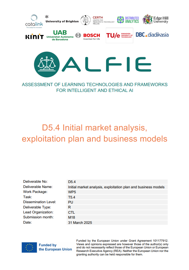 D5.4 Initial market analysis, exploitation plan and business models